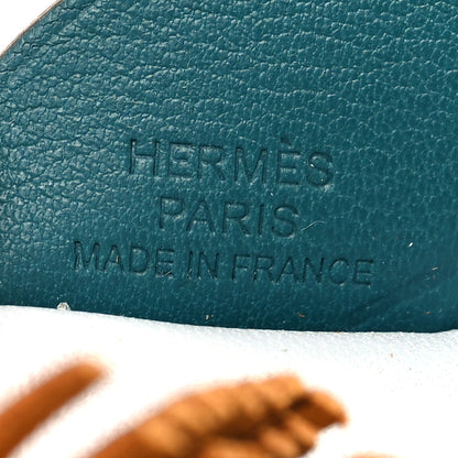 Hermes Milo Lambskin Grigri Rodeo Pegase Horse Bag Charm PM Bleu Brume Sesame Vert Bosphore 3 of 5