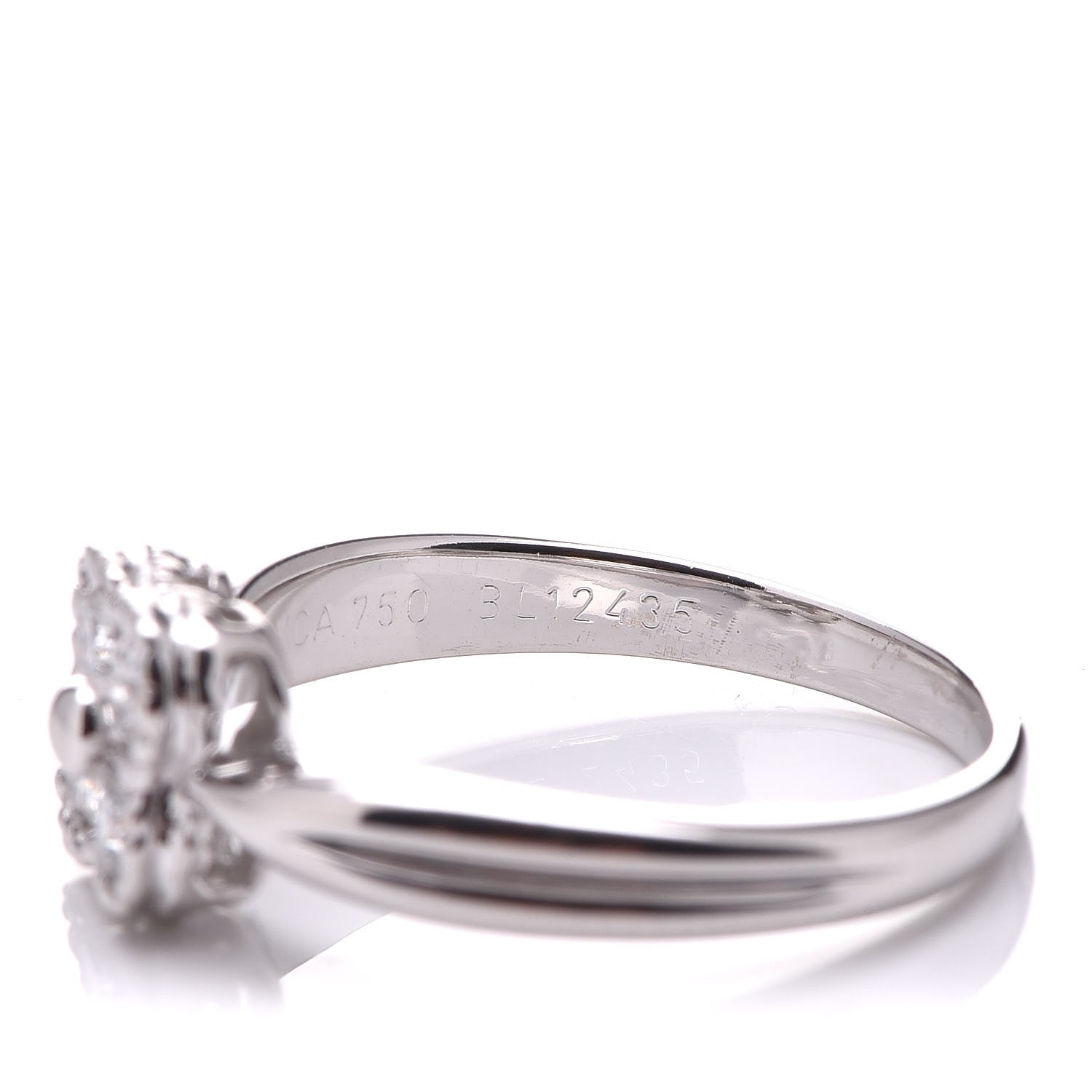 Van Cleef & Arpels 18K White Gold Diamond Arno Ring 54 7 5 of 5
