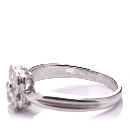 Van Cleef & Arpels 18K White Gold Diamond Arno Ring 54 7 5 of 5