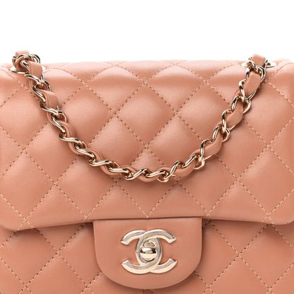 Chanel Lambskin Quilted Mini Square Flap Brown 10 of 11