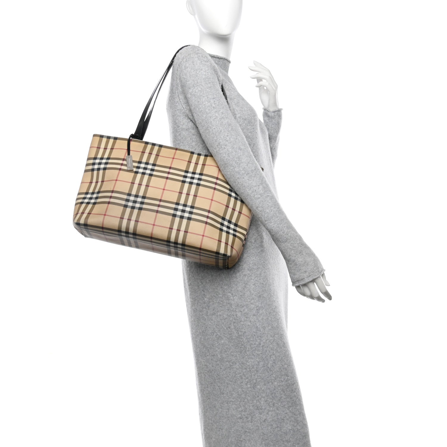 Burberry Vintage Check Tote Black 2 of 14