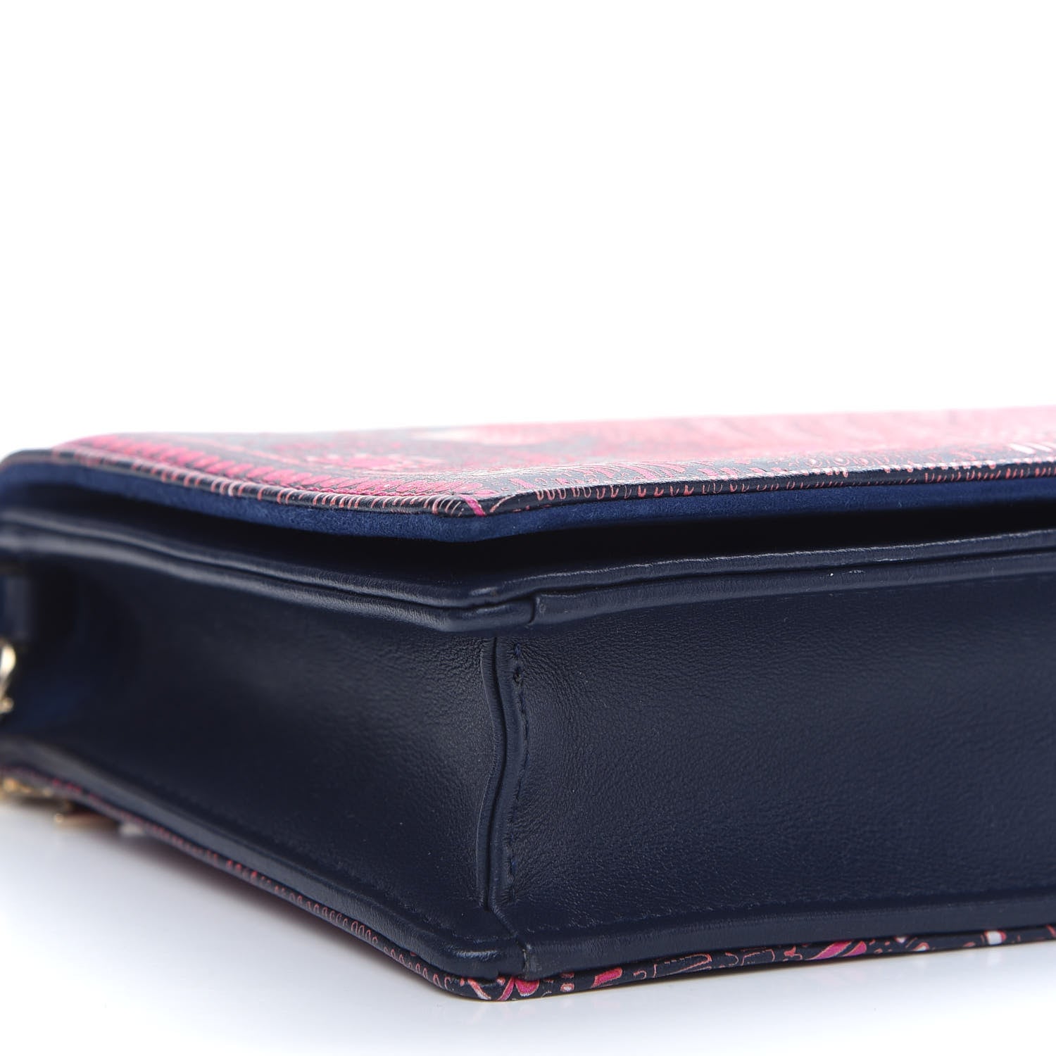 Christian Dior Calfskin Animals Chain Pouch Fuchsia Multicolor 6 of 10