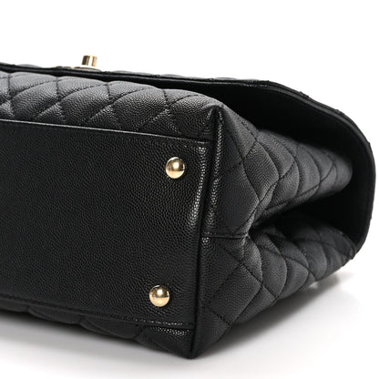 Chanel Caviar Quilted Small Coco Handle Flap Black 10 of 10