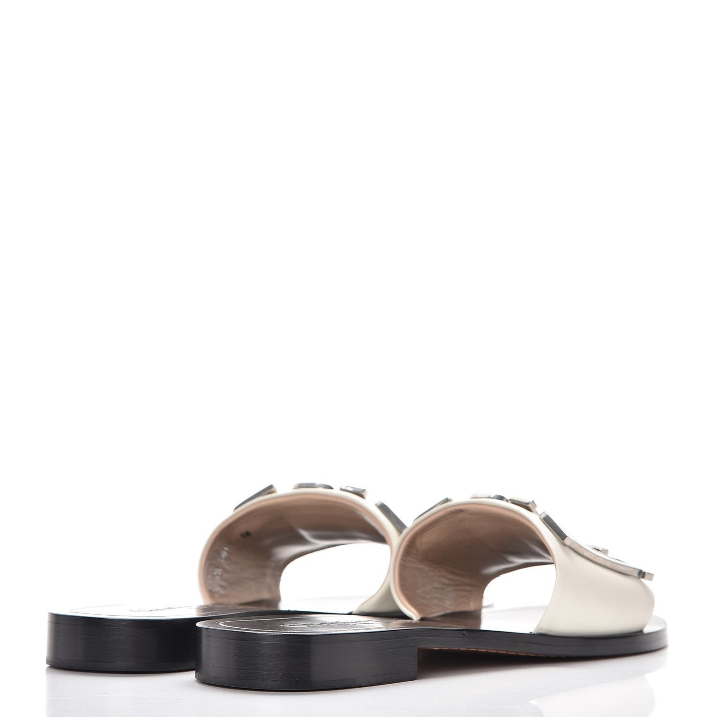 Calfskin Dio(r)evolution 10mm Slide Sandals 38 Off White