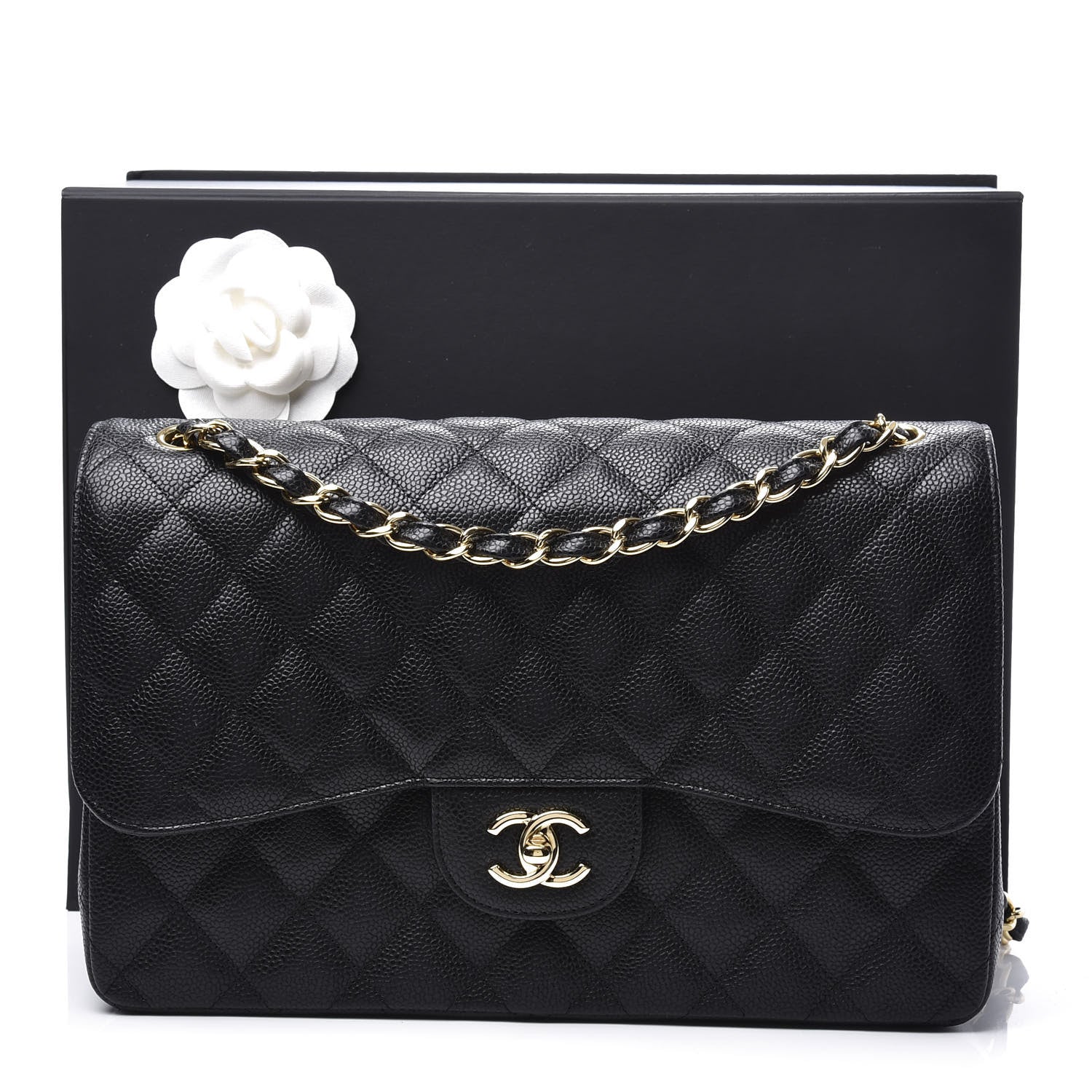 Chanel Caviar Quilted Jumbo Double Flap Black 10 of 10