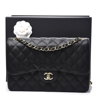 Chanel Caviar Quilted Jumbo Double Flap Black 10 of 10