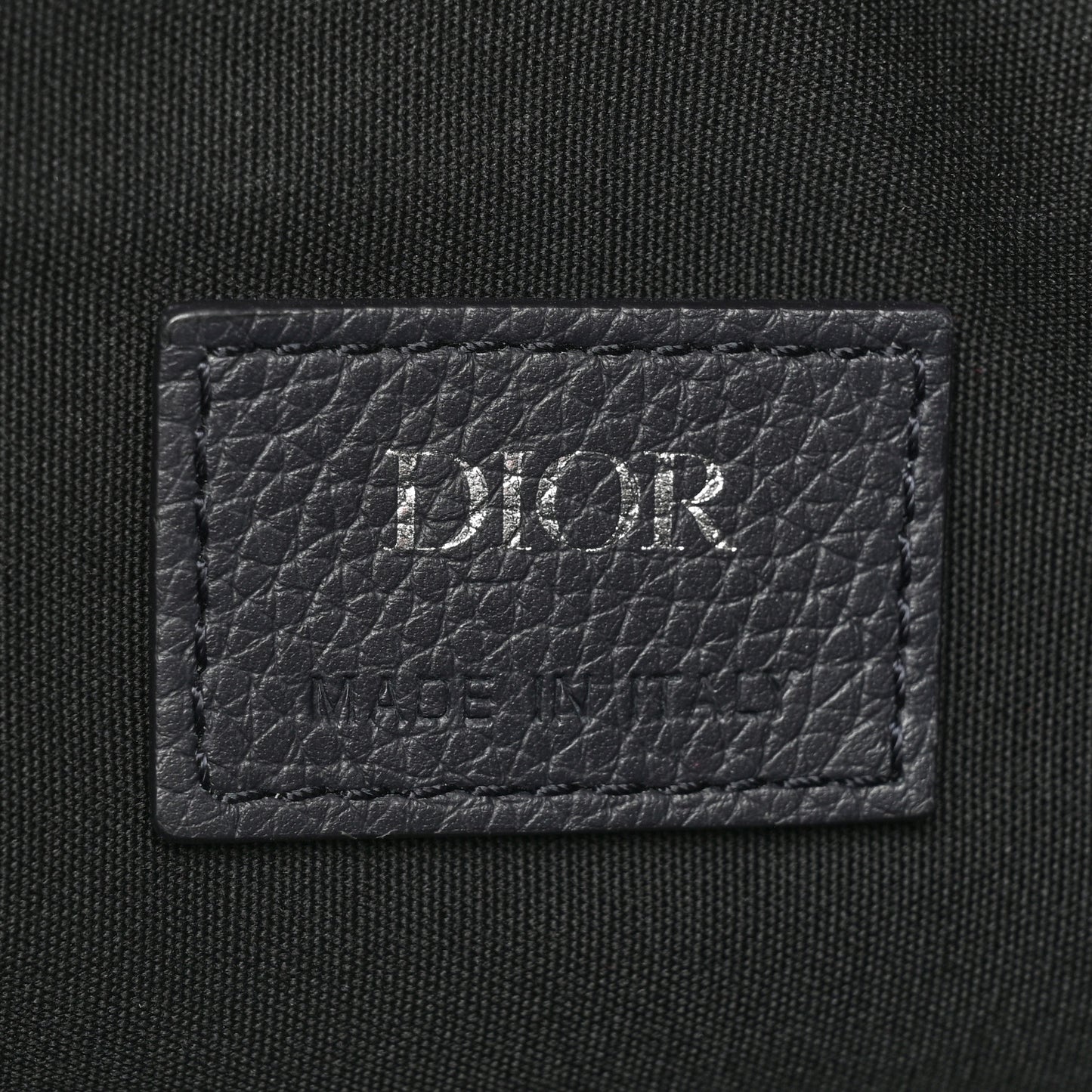 Grained Calfskin Saddle Bag Navy Blue