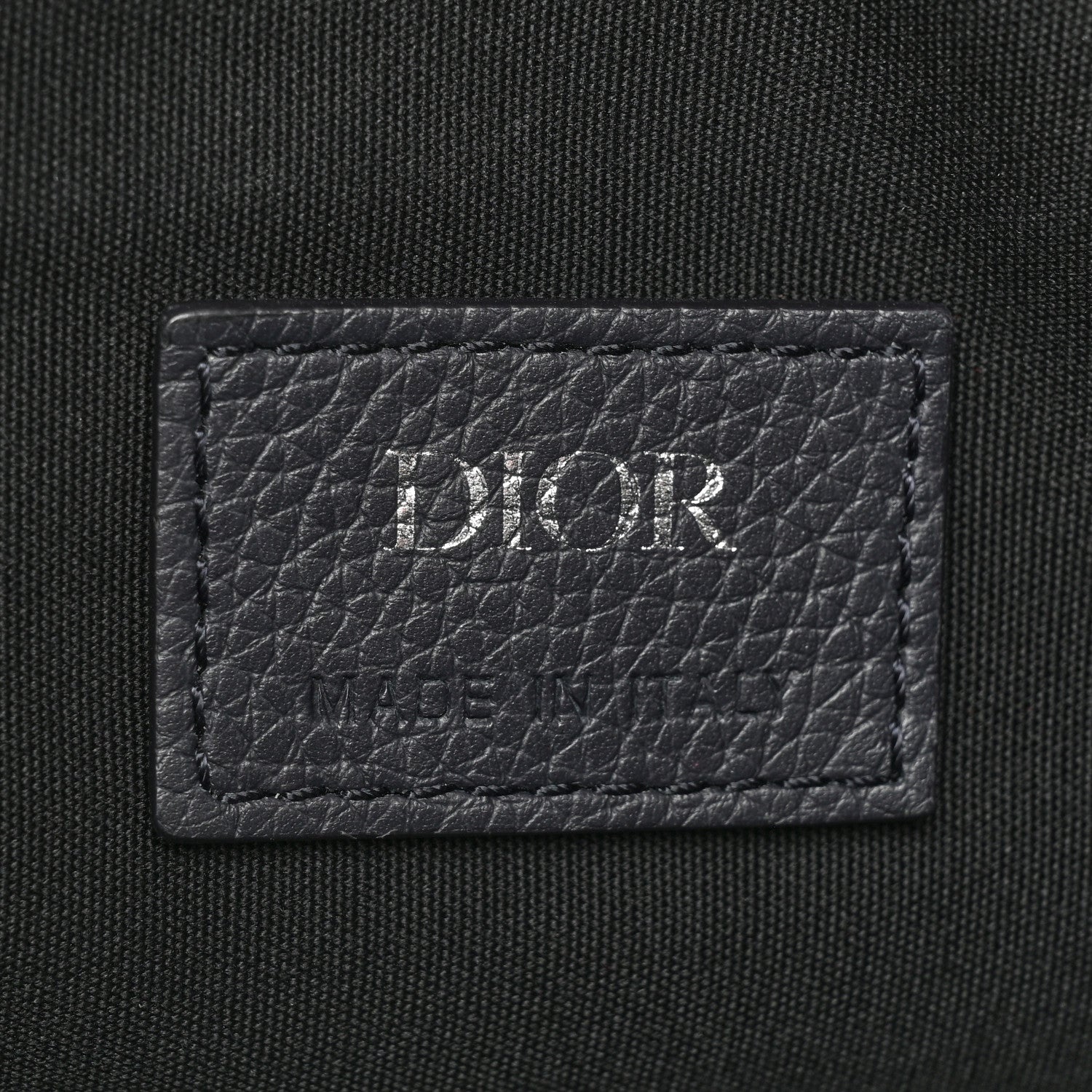 Christian Dior Grained Calfskin Saddle Bag Navy Blue 6 of 11