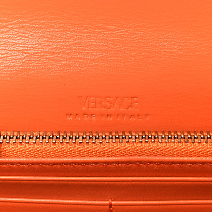 Versace Calfskin Greca Goddess Wallet On Chain Orange 6 of 8