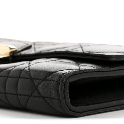 Christian Dior Lambskin Cannage Miss Dior Chain Wallet Black 10 of 15