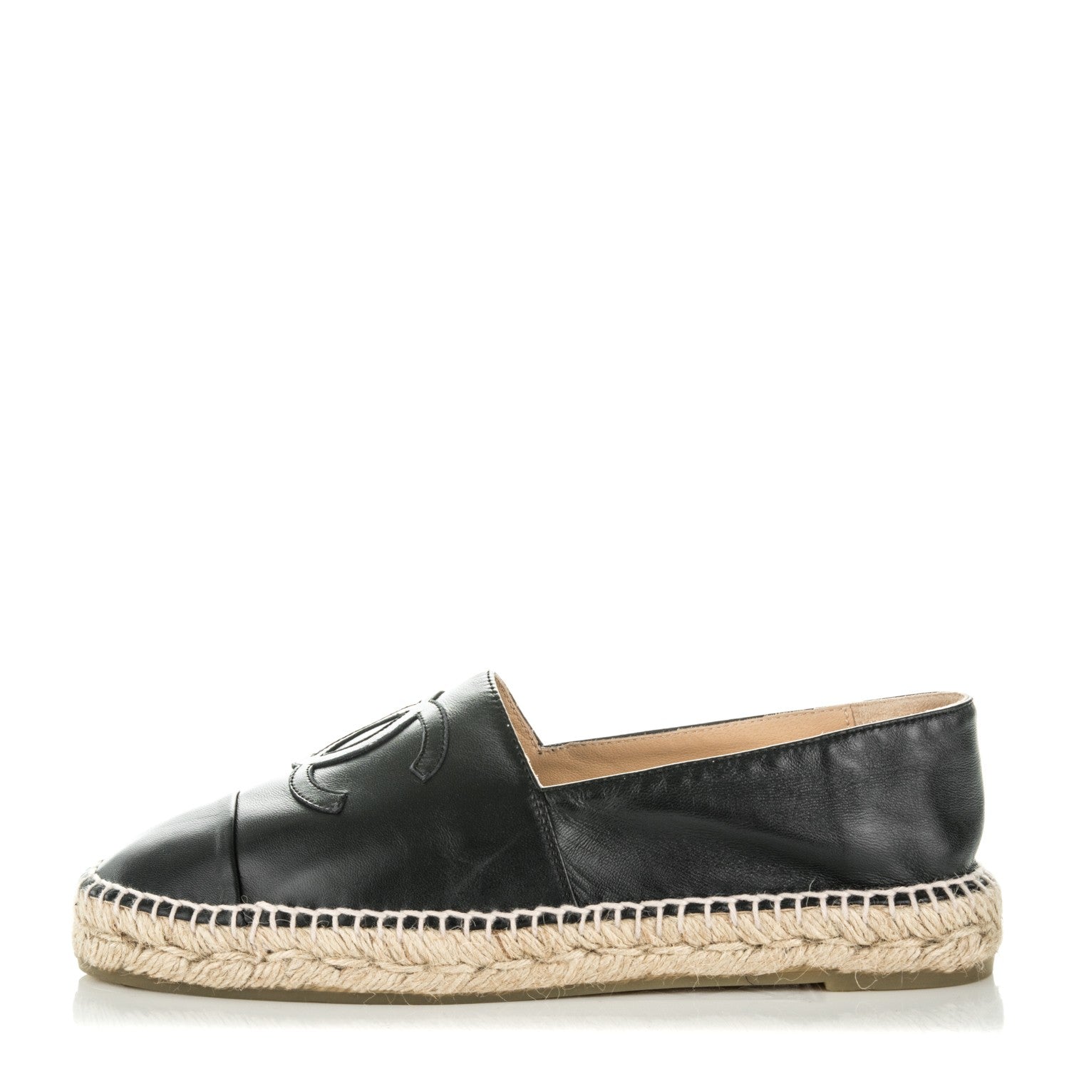 Chanel Lambskin CC Espadrilles 40 Black 1 of 9