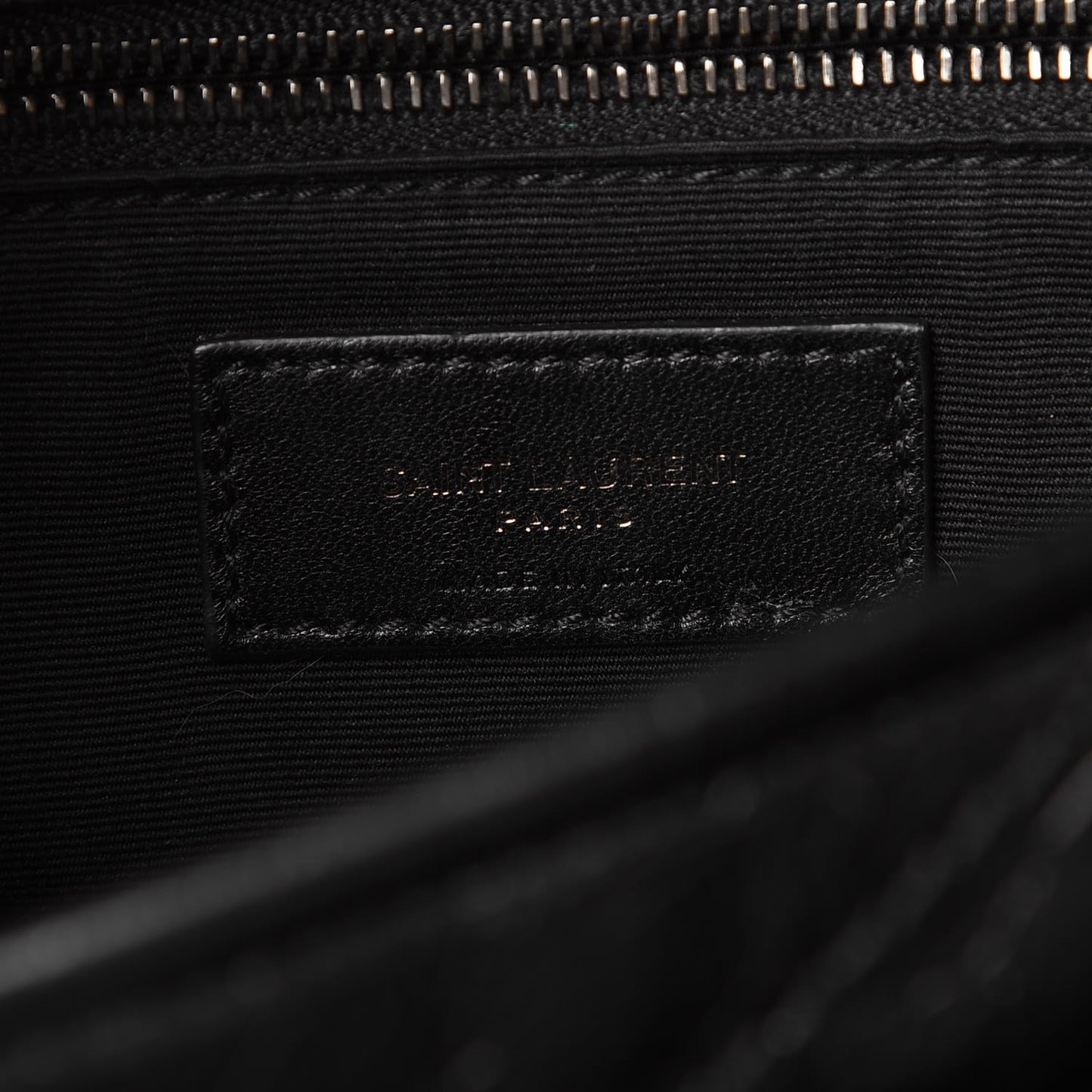 Crinkled Calfskin Matelasse Monogram Medium Niki Chain Satchel Black