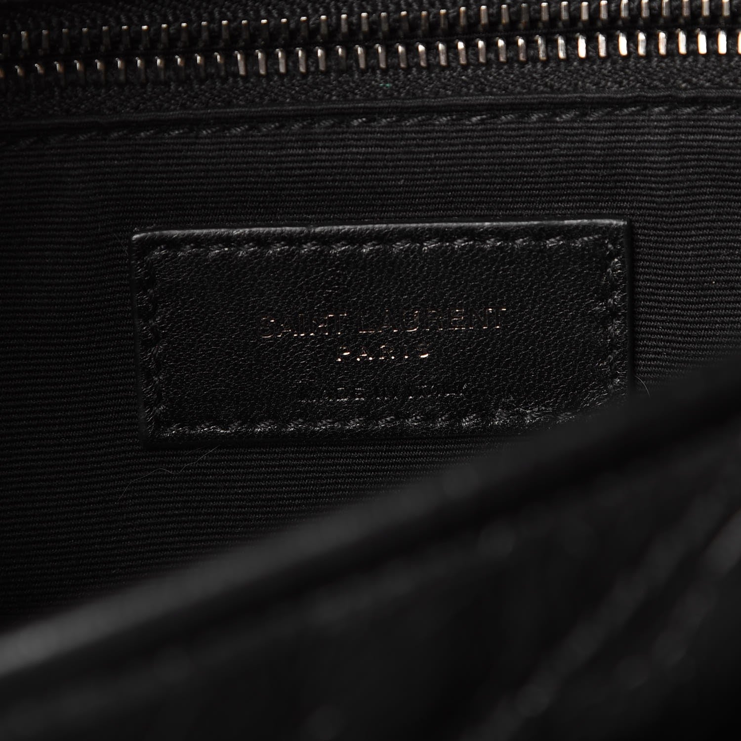 Saint Laurent Crinkled Calfskin Matelasse Monogram Medium Niki Chain Satchel Black 7 of 8