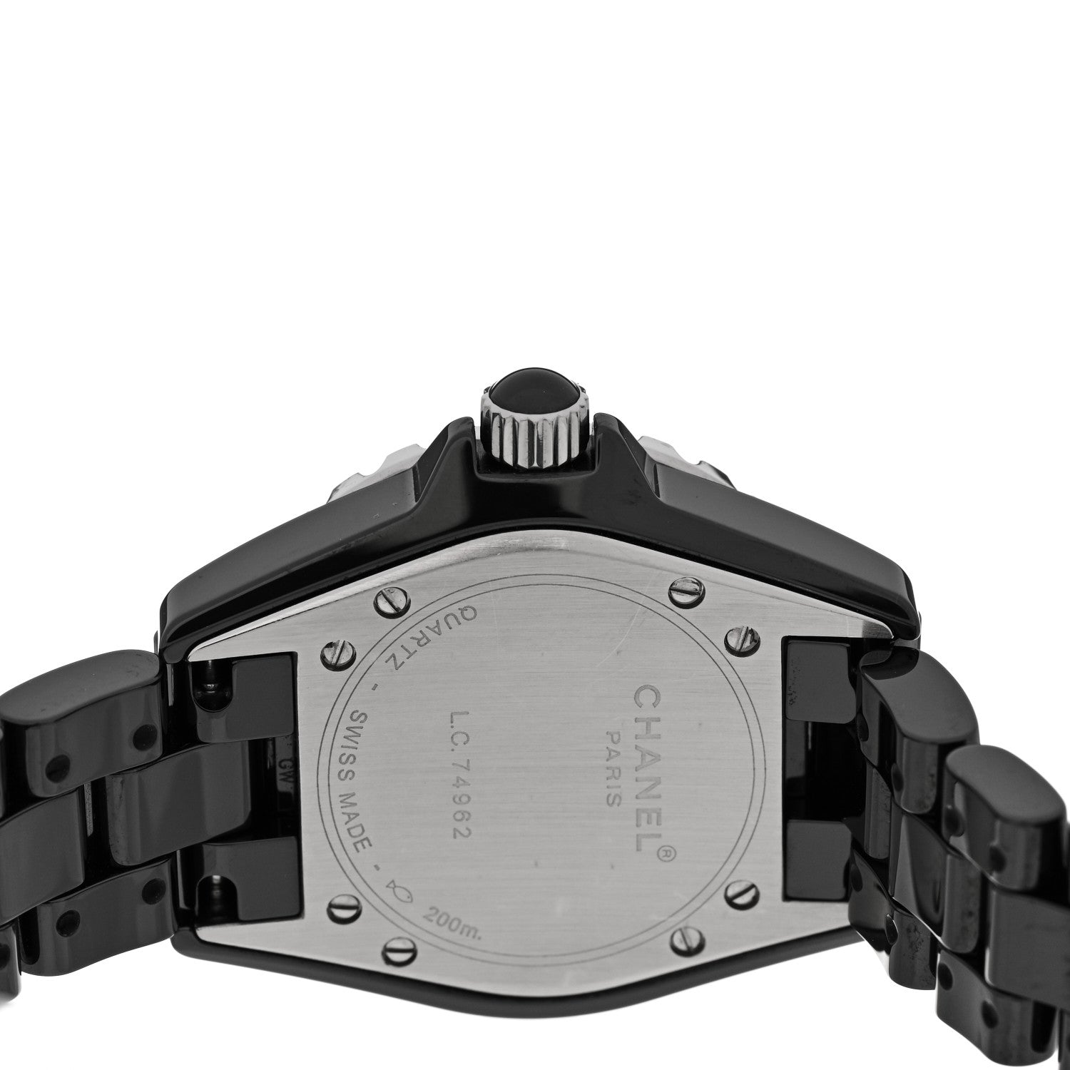 Chanel Stainless Steel Ceramic 33mm J12 Quartz Watch Black 4 of 4