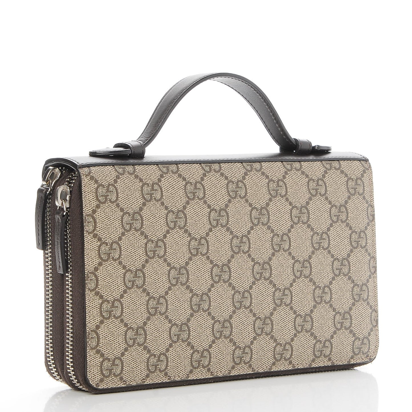 GG Supreme Monogram Travel Document Case Dark Brown