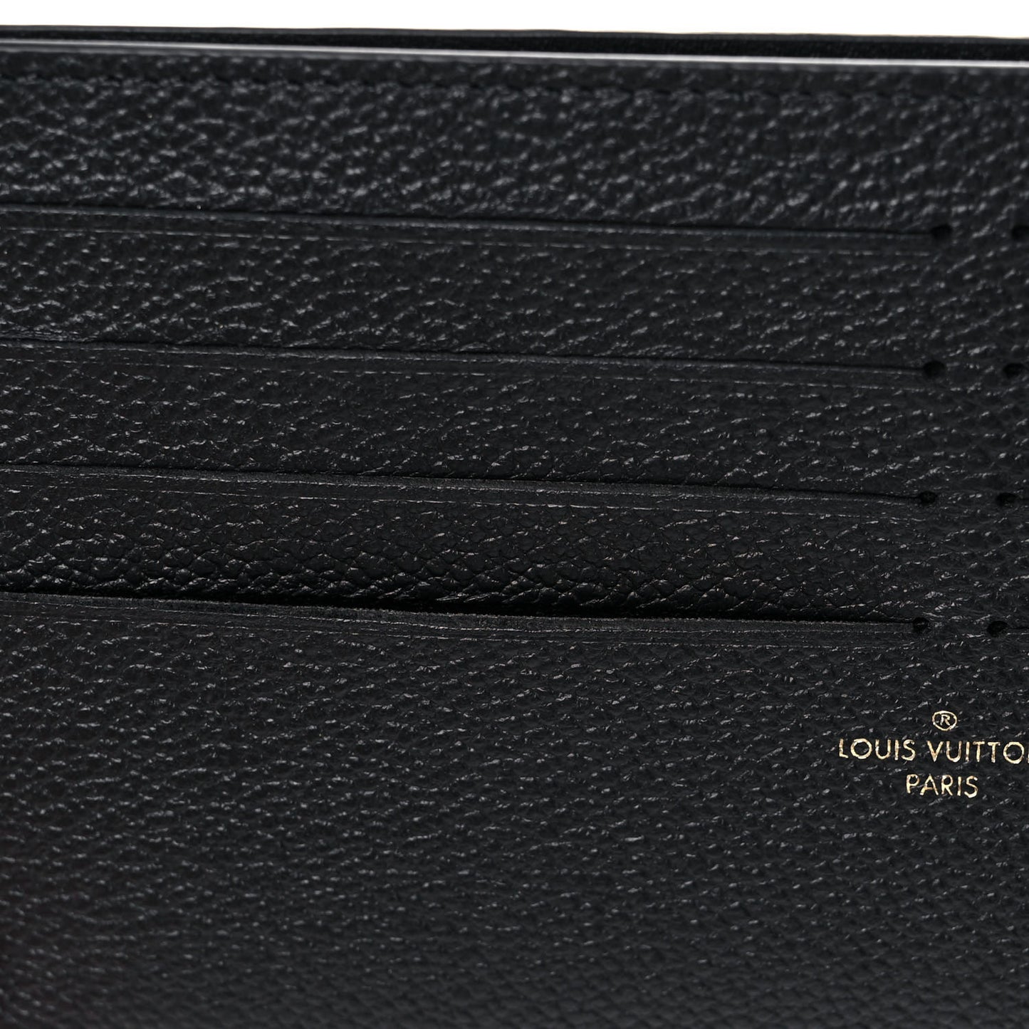 Calfskin Felicie Chain Wallet Card Holder Insert Black