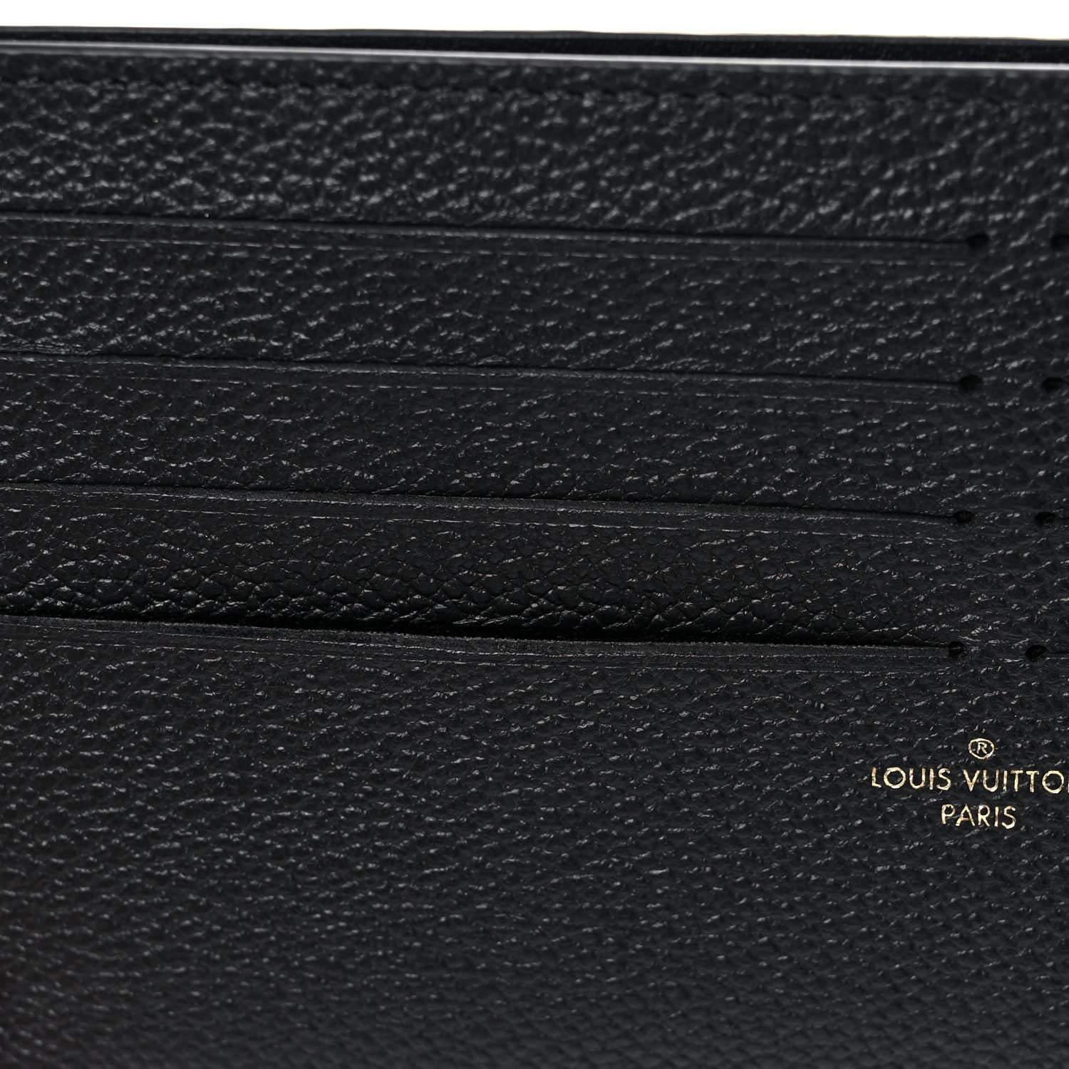 Louis Vuitton Calfskin Felicie Chain Wallet Card Holder Insert Black 7 of 7