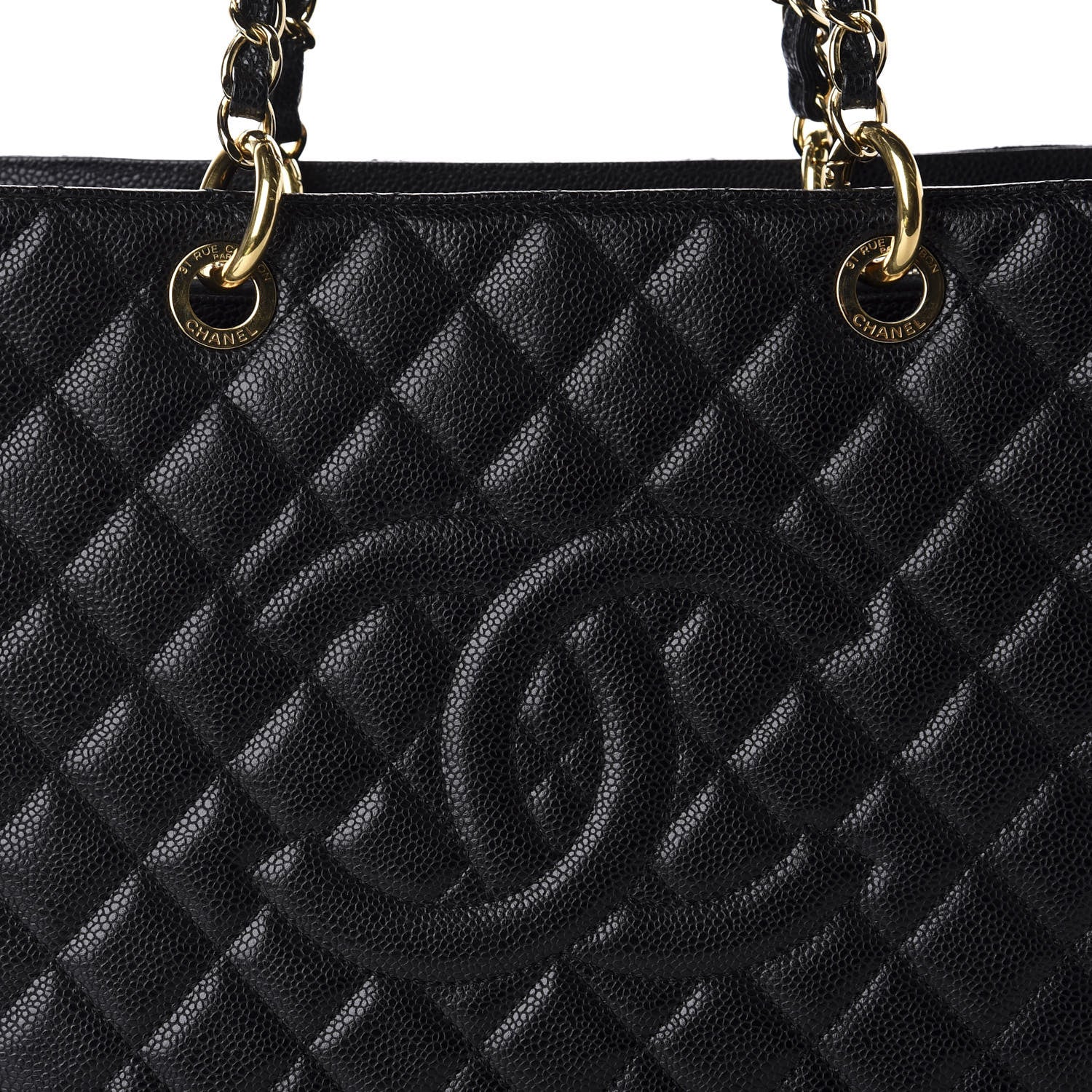 Chanel Caviar Quilted Grand Shopping Tote GST Black 10 of 10