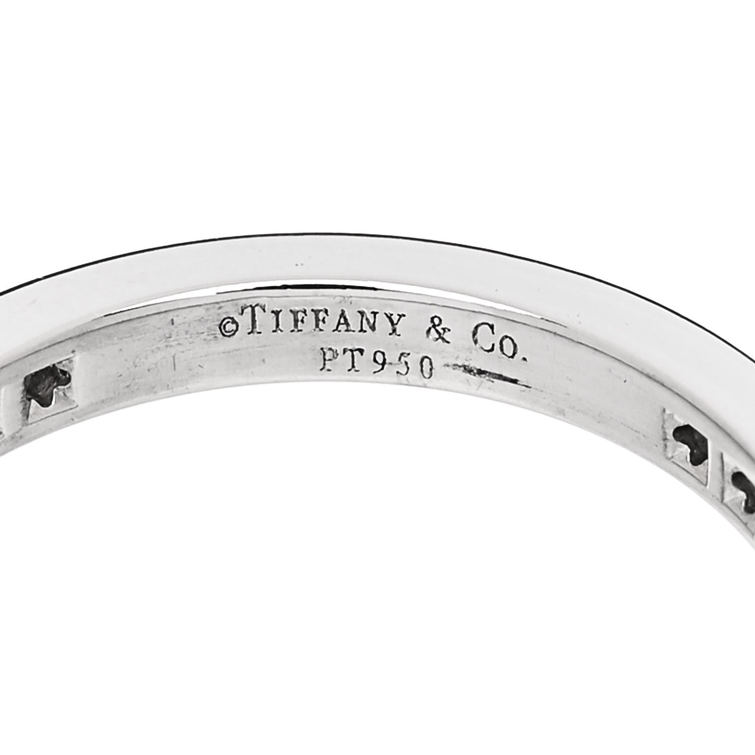 Tiffany Platinum Diamond .50ctw 2mm Eternity Band Ring 53/6.5 4 of 4