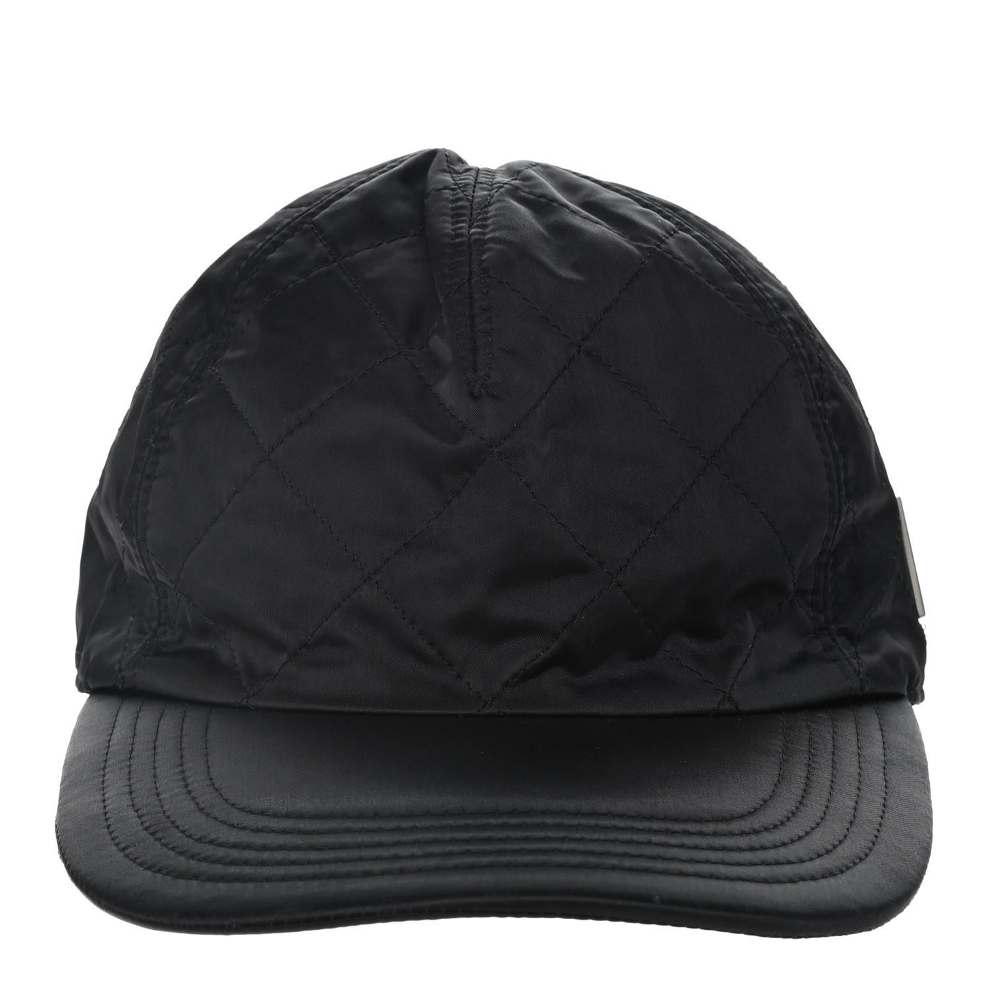 Nylon Quilted Cap Hat M Black