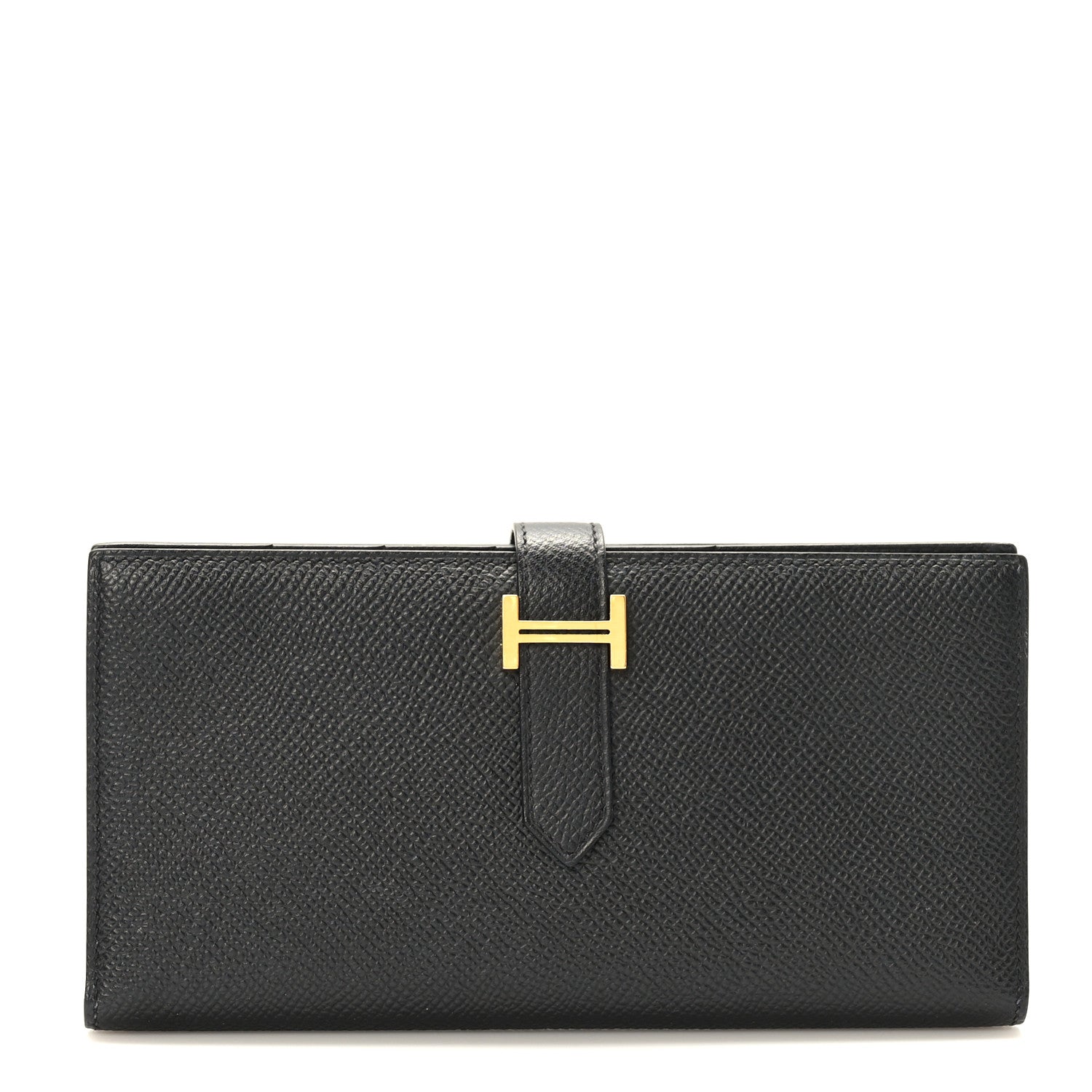 Hermes Epsom Bearn Gusset Wallet Black 1 of 7