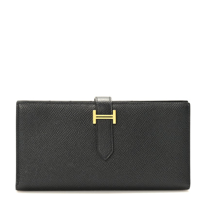 Hermes Epsom Bearn Gusset Wallet Black 1 of 7