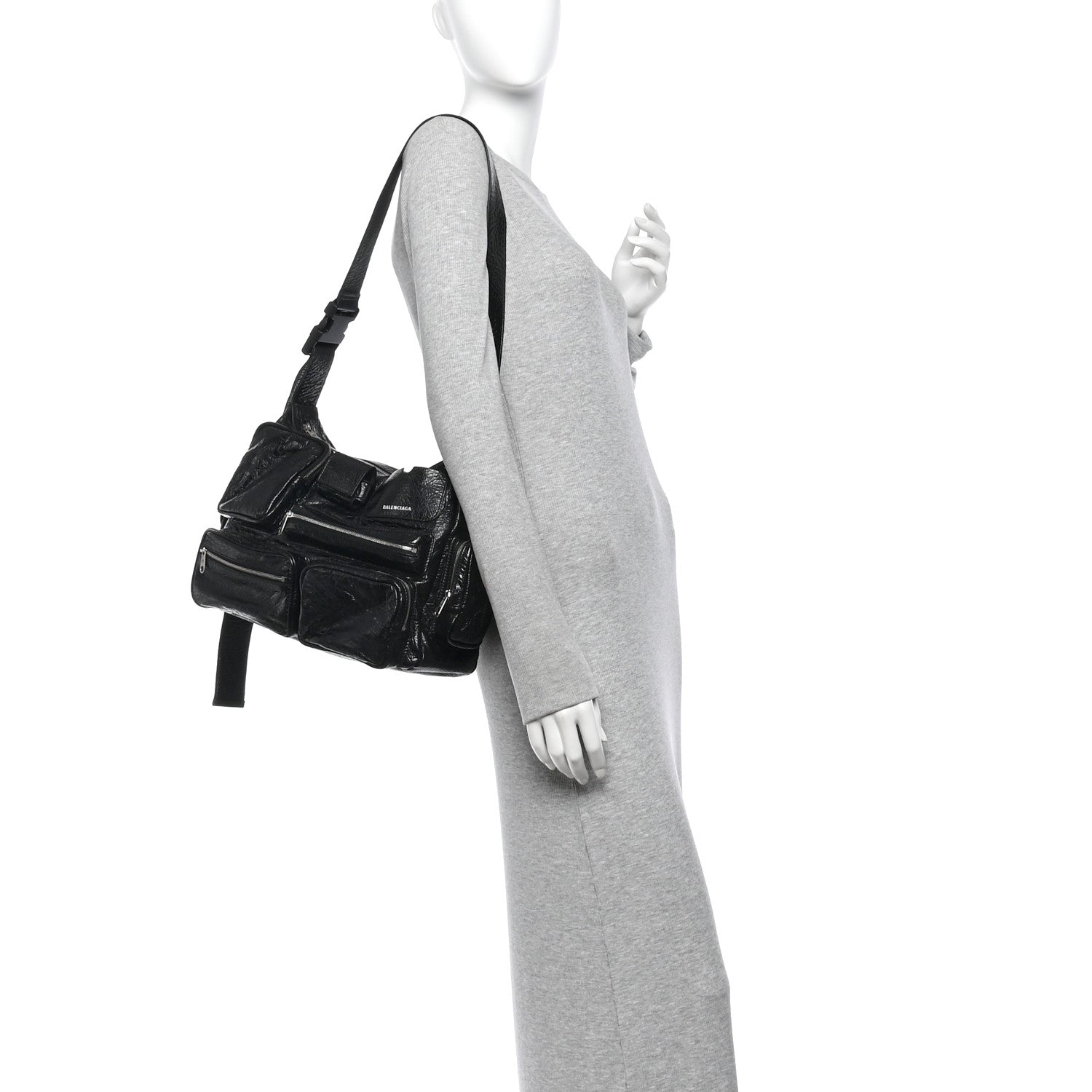 Balenciaga Agneau Arena Superbusy Messenger Bag Black 2 of 10