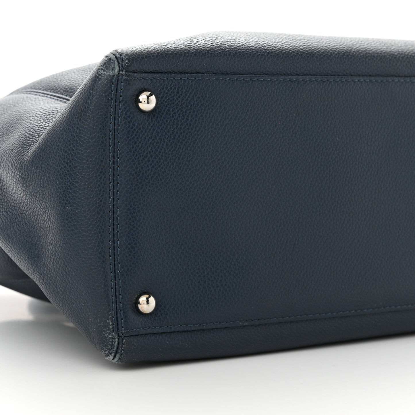 Calfskin Cerf Executive Shopper Tote Blue