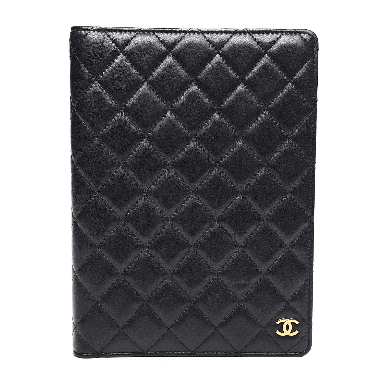 Chanel Lambskin Quilted Large Agenda Cover Black 1 of 7