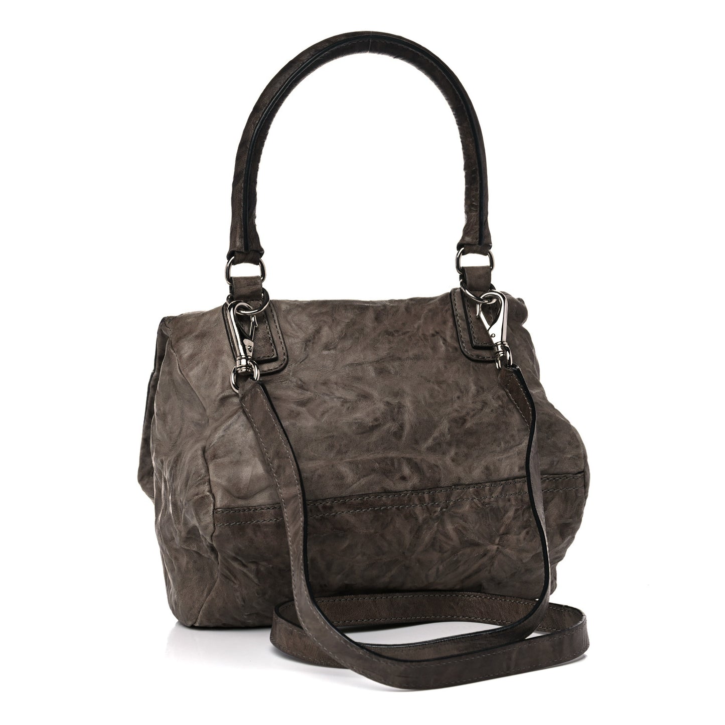 Tumbled Sheepskin Small Pandora Charcoal