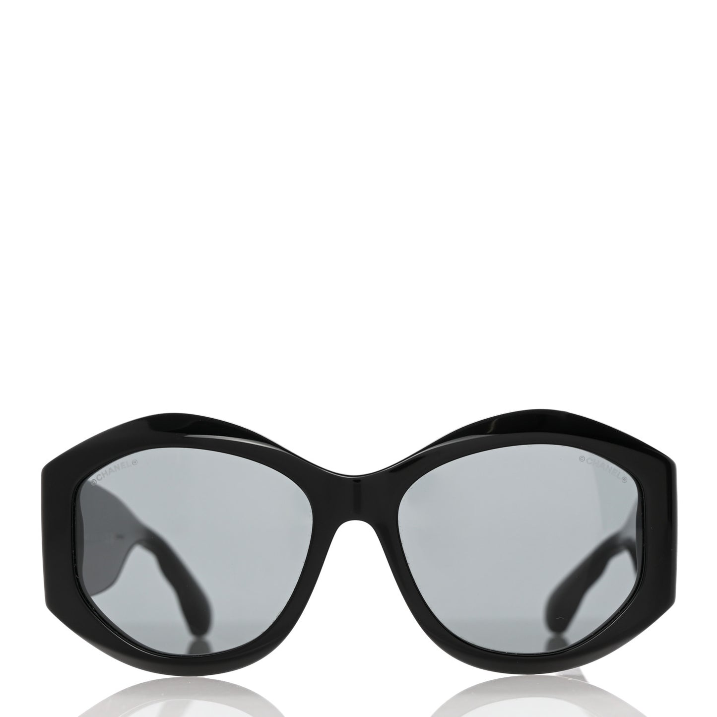 Acetate Quilted CC Sunglasses 5486-A Black