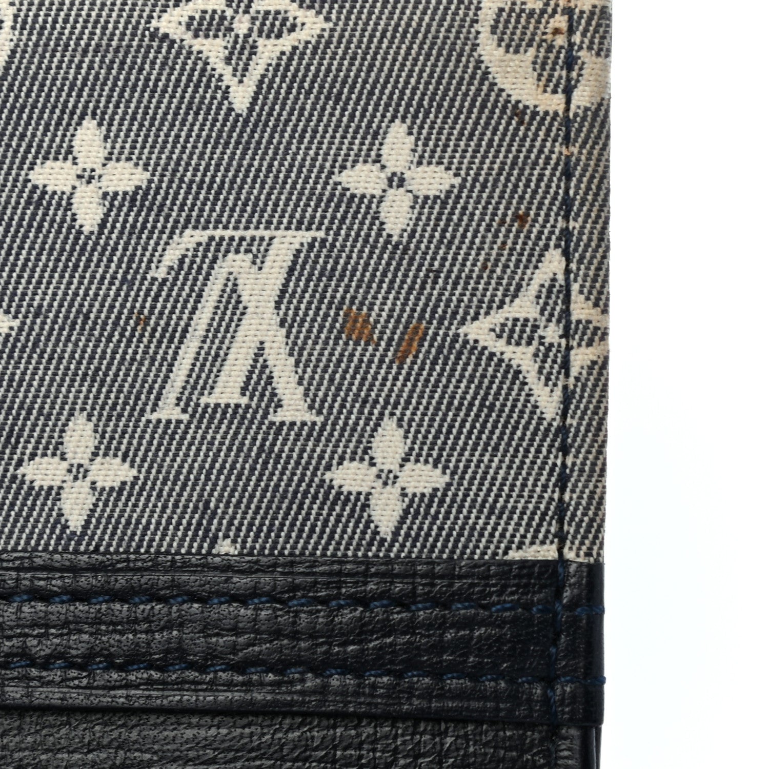 Louis Vuitton Mini Lin Wallet Navy 8 of 10