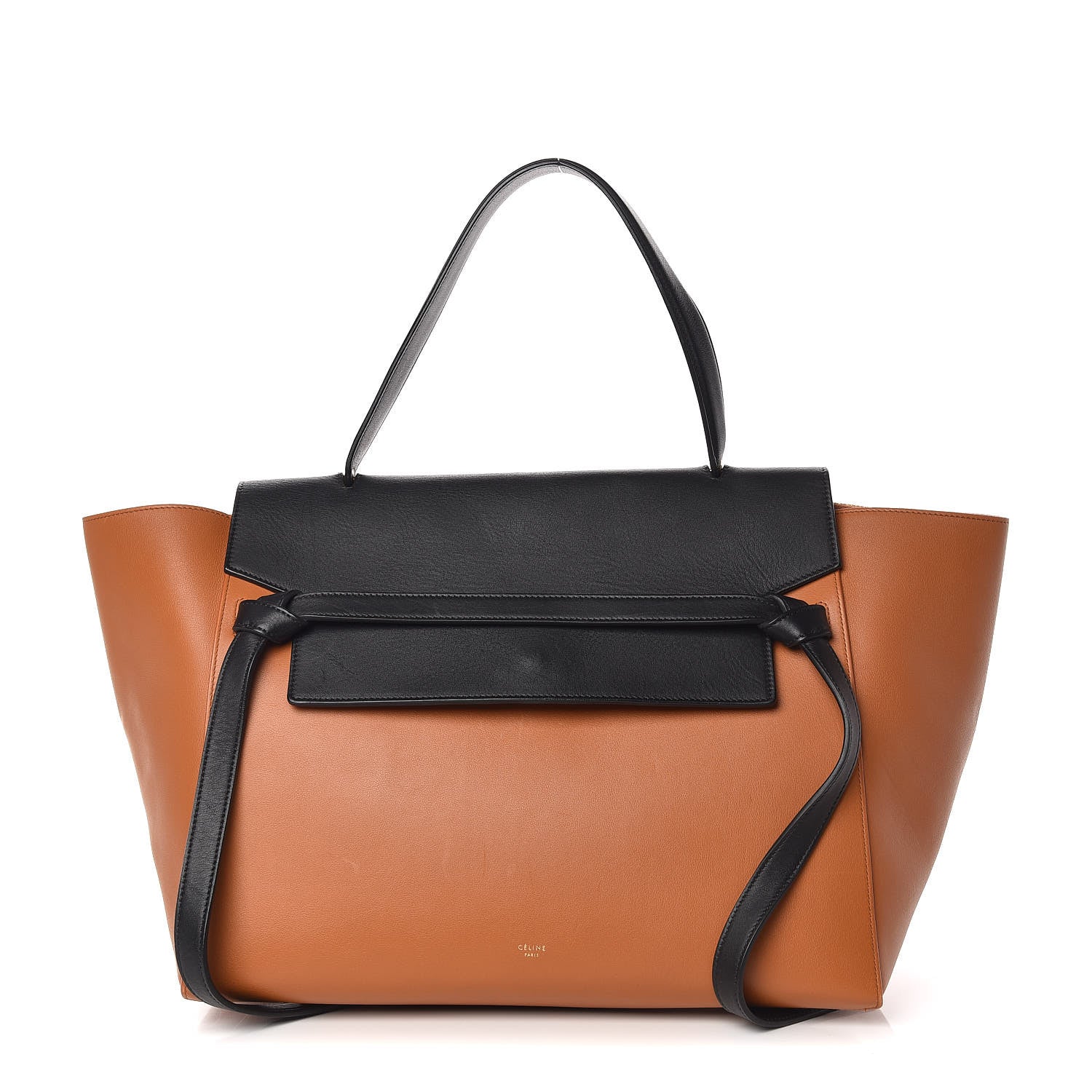 Celine Smooth Calfskin Large Bi-Color Belt Bag Tan 1 of 17