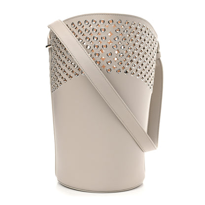 Alaia Calfskin Grommet Bucket Bag Taupe 1 of 9