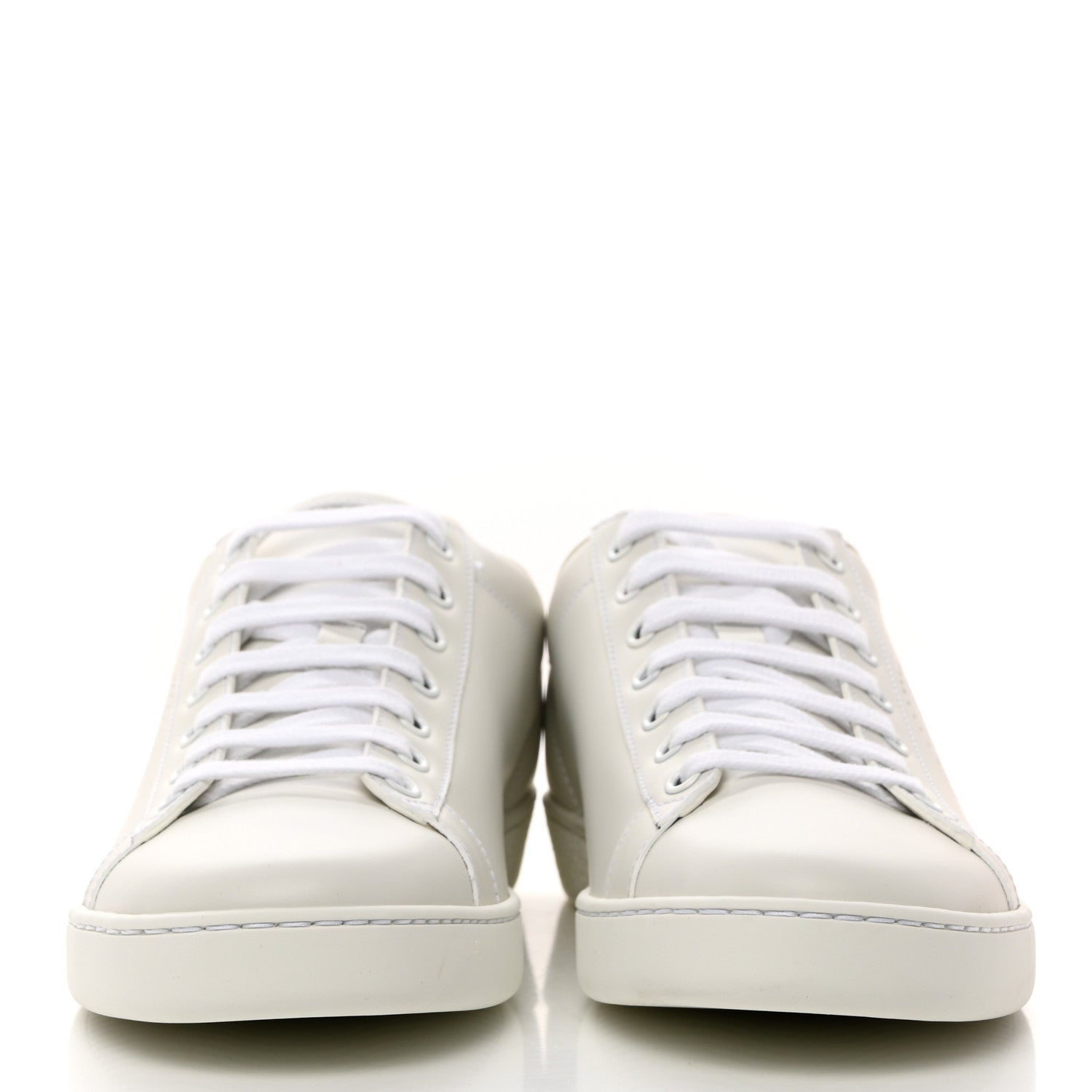Gucci Calfskin Interlocking G Perforated Womens Ace Sneakers 40 White Grey Sky 2 of 9