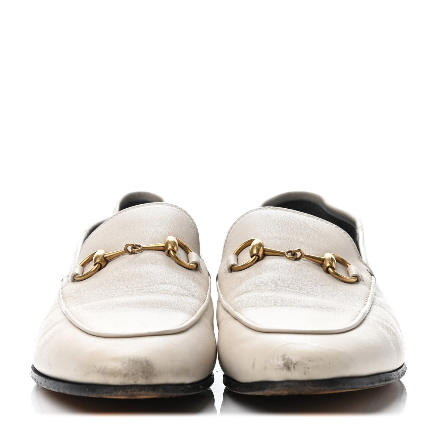 Lambskin Womens Brixton Horsebit Loafers 37 Mystic White