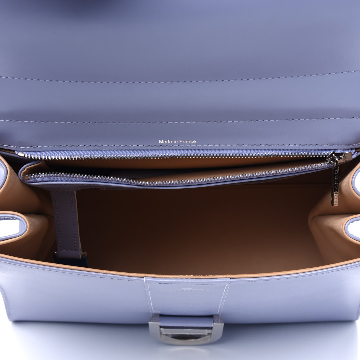 Delvaux Box Calfskin MM Brillant Satchel Lilac 4 of 14