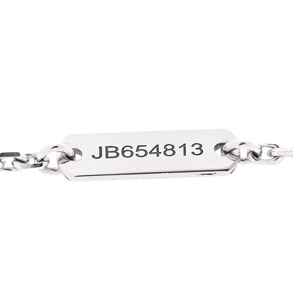 Van Cleef & Arpels 18K White Gold Diamond Guilloche Vintage Alhambra Pendant Necklace 6 of 6