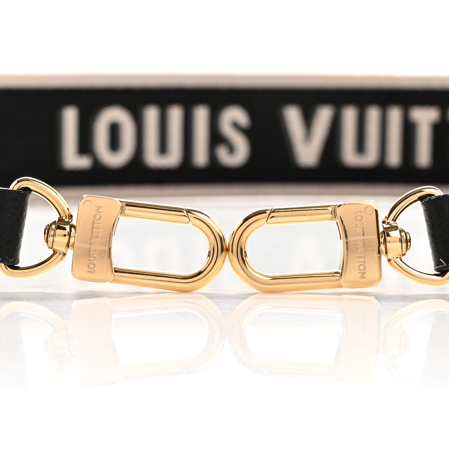 Louis Vuitton Jacquard Diane Shoulder Strap Black Ivory 3 of 5