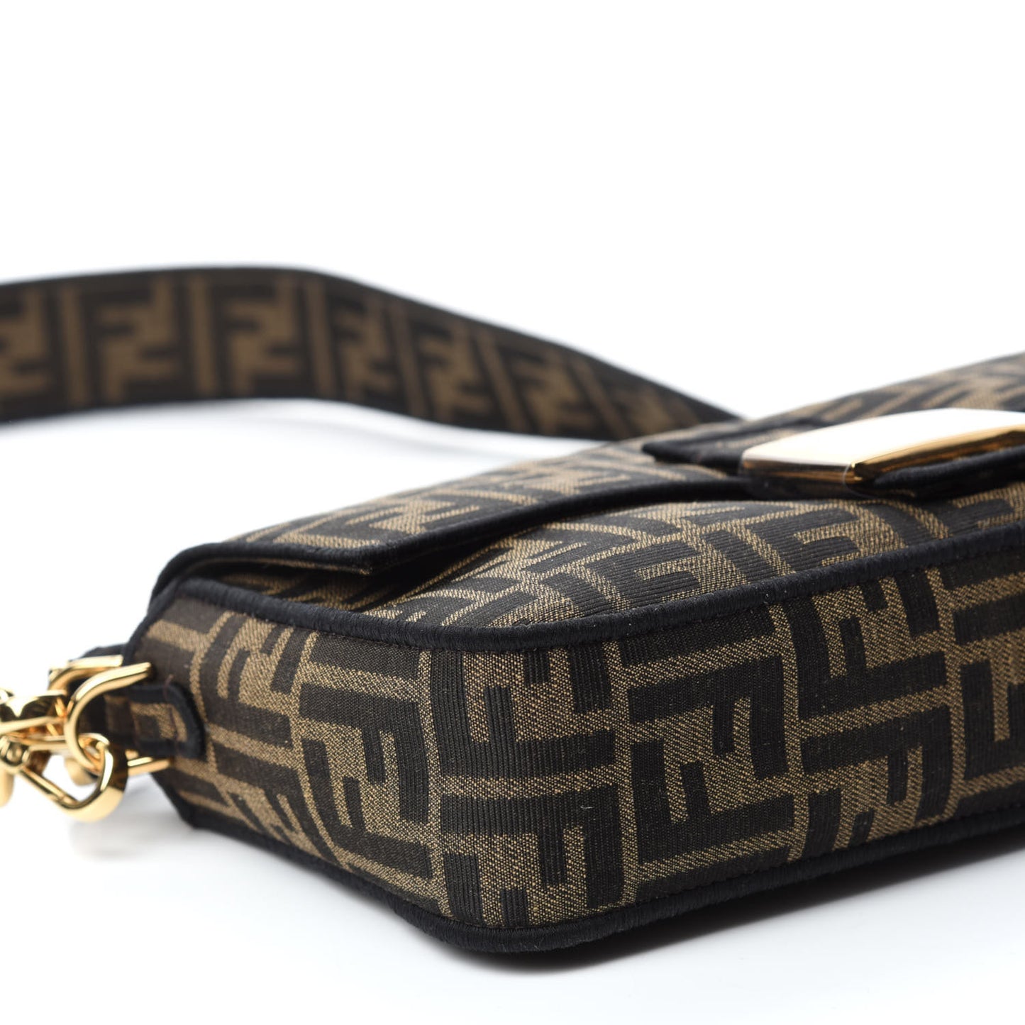 Fabric Jacquard FF 1974 Medium Baguette Tobacco Moro Black