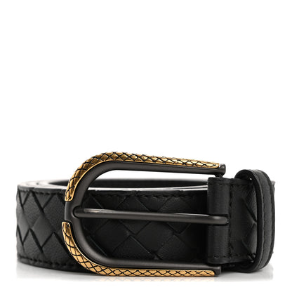 Bottega Veneta Nappa Intrecciato Belt 80 32 Black 6 of 7