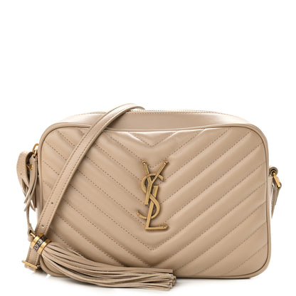 Saint Laurent Calfskin Matelasse Monogram Lou Camera Bag Dark Beige 1 of 10