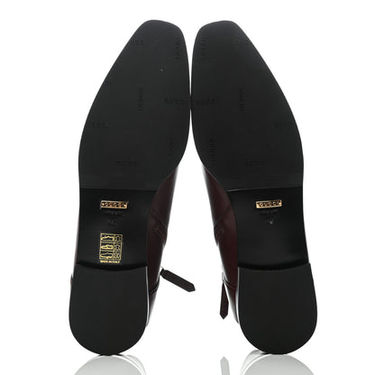 Gucci Calfskin Womens GG Ankle Boots 40 Vintage Bordeaux 5 of 8
