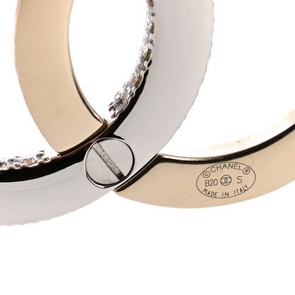 Chanel Crystal CC Brooch Light Gold 4 of 5