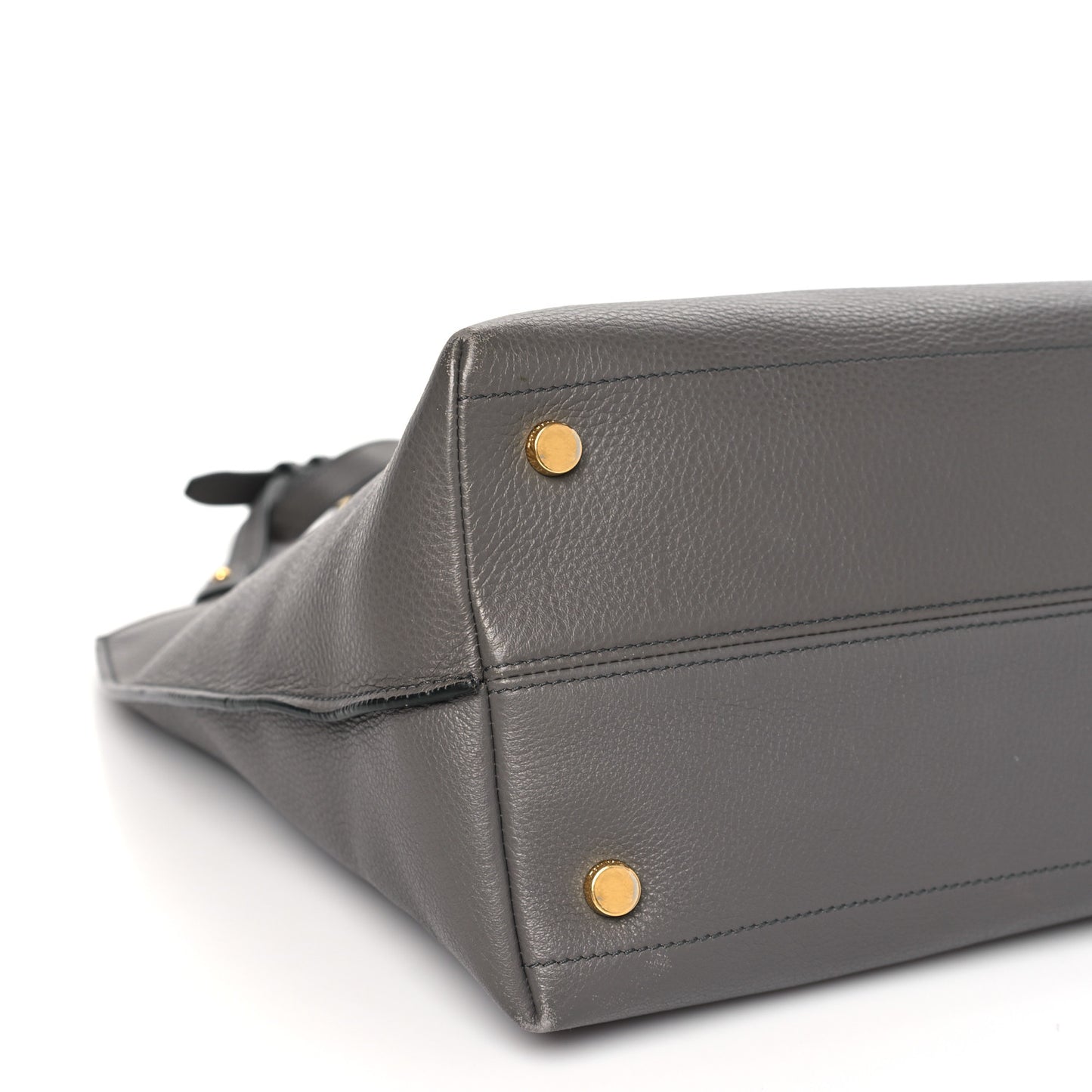 TOM FORD Grained Calfskin Alix Padlock Zip Tote Graphite