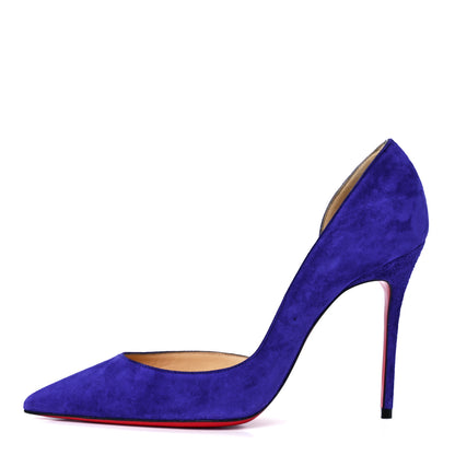 Christian Louboutin Veau Velour Iriza 100 Pumps 37.5 Purple Pop 1 of 7