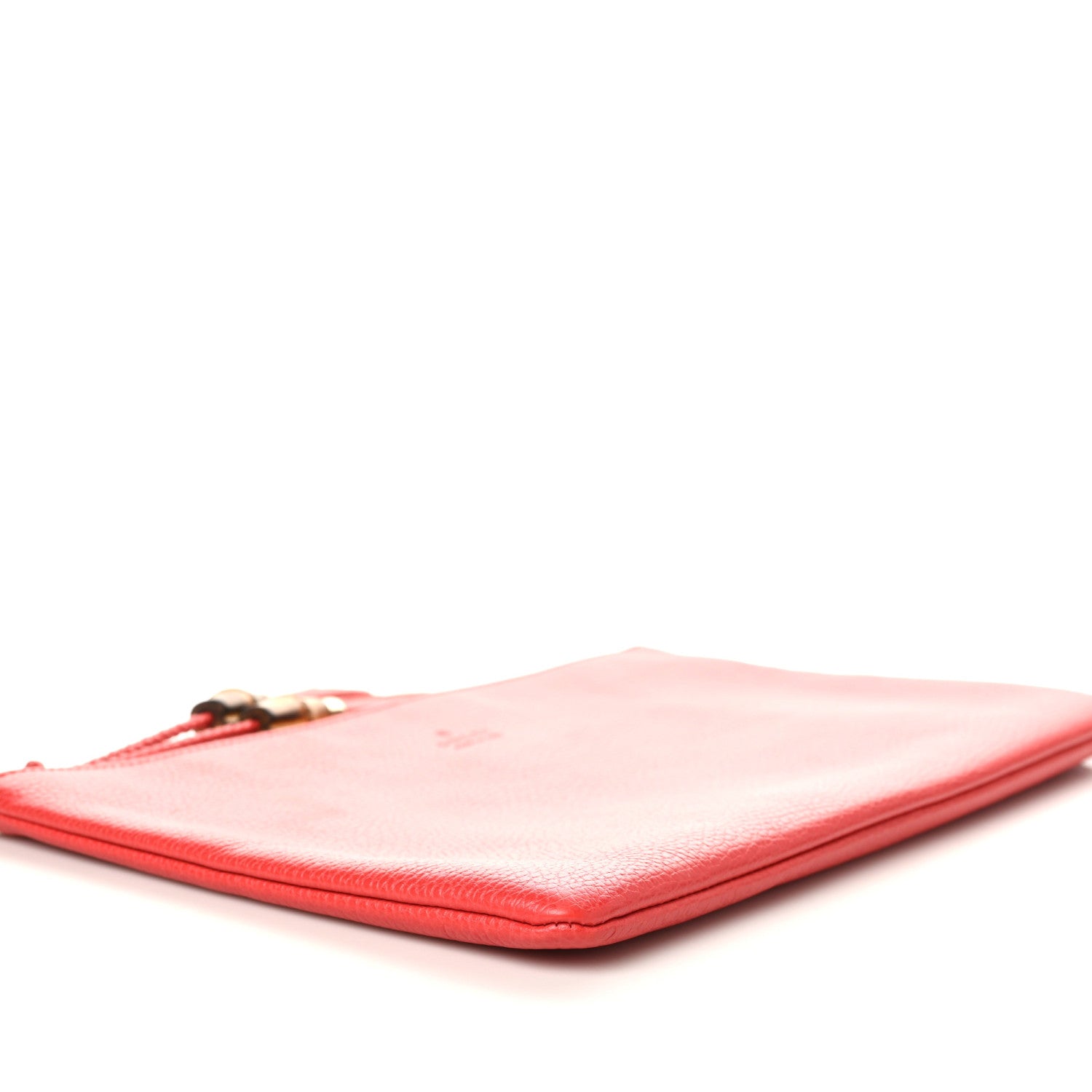 Gucci Calfskin Large Bamboo Clutch Red 4 of 8