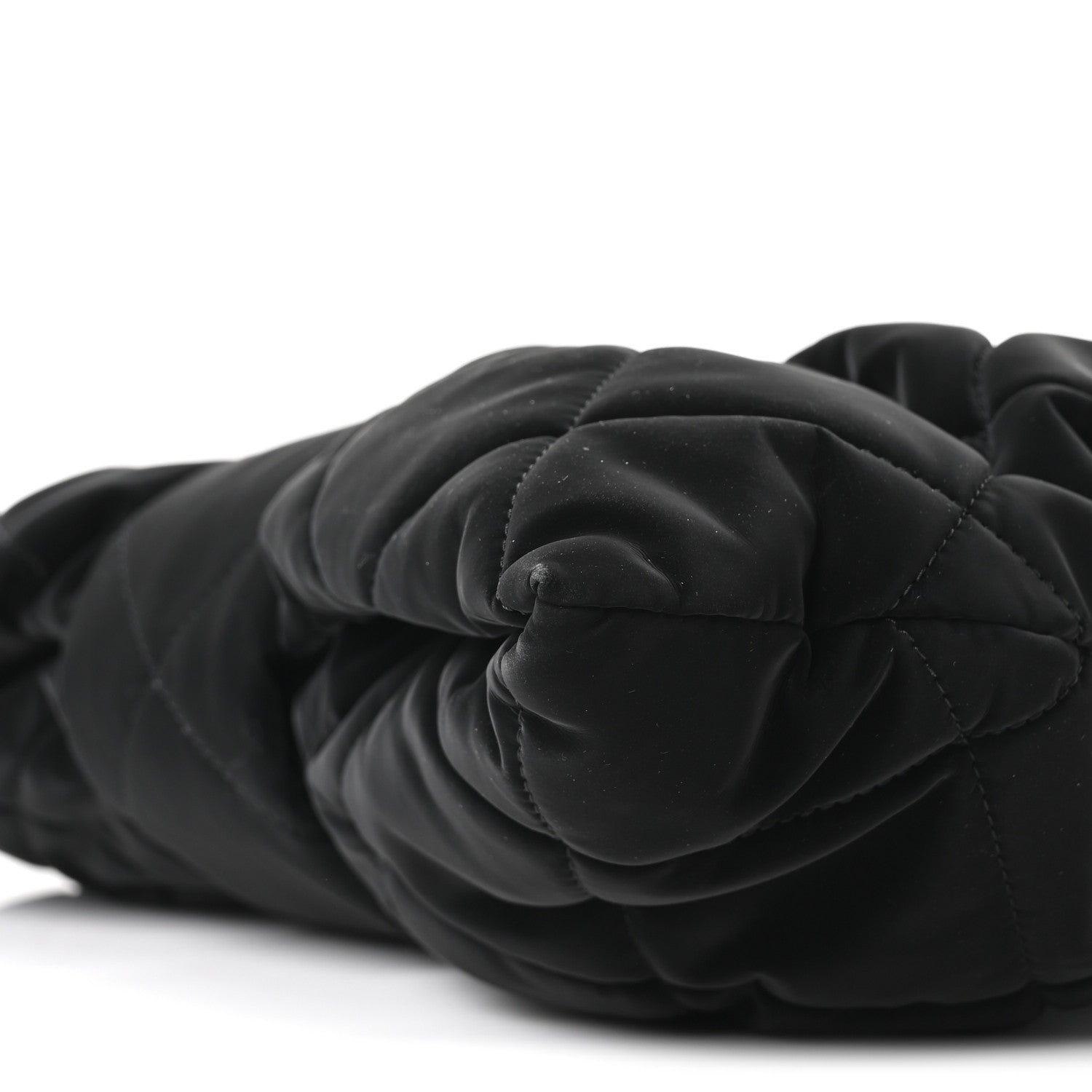 Chanel Velvet Effect Nylon Quilted Bow Bag Black 10 of 11