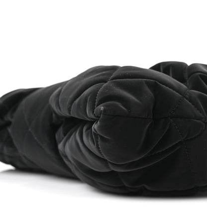 Chanel Velvet Effect Nylon Quilted Bow Bag Black 10 of 11