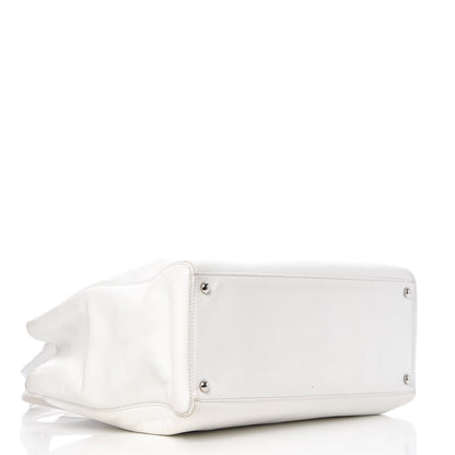 Chanel Calfskin Cerf Executive Shopper Tote White 4 of 33